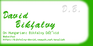 david bikfalvy business card